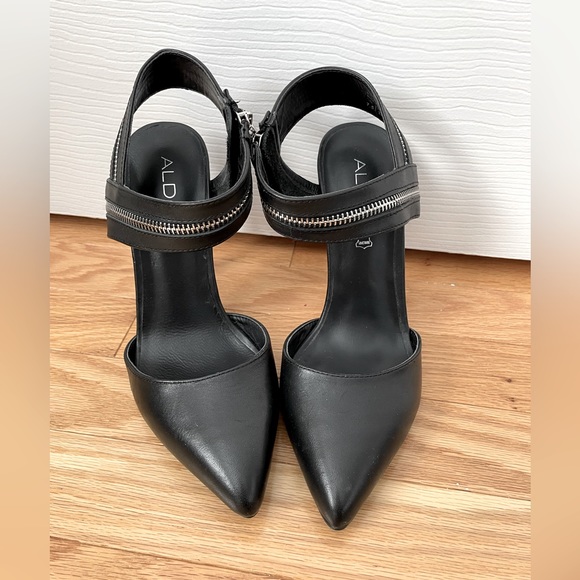 Aldo black leather heels - Picture 1 of 5